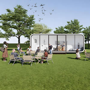 Cabine Apple préfabriquée écologique de luxe Chambre d'hôtel modulaire pour une construction rapide pour les centres de villégiature et les campings - Product Image 1