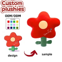 Blumenkissen-Hersteller Niedliches Rotes Blumen-Stoffkissen mit Frühlingsstickerei OEM ODM Maßgefertigtes Dekoratives Sofakissen