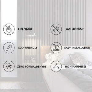 Offre Spéciale Panneaux muraux cannelés en WPC Décoration Panneau mural en WPC pour bureau à domicile - Product Image 5