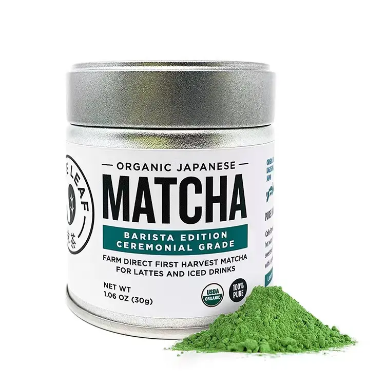 उच्च गुणवत्ता पेंच शीर्ष 100% वायुरोधी 30g धातु चायदान कॉफी Matcha पाउडर कर सकते हैं