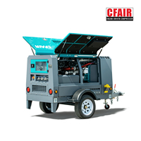 Compresseur d'air à moteur CFAIR 7 BAR 185 CFM pour mobile de sablage pour marteau-piqueur sablage Construction style aviateur