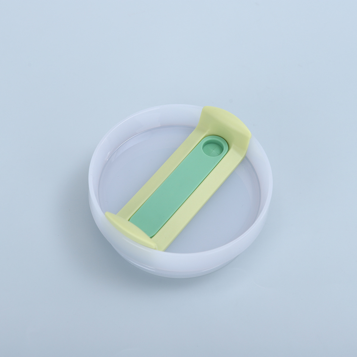 Corps blanc laiteux-feuille vert jaunâtre-silicone vert émeraude