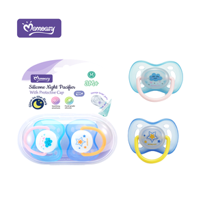 Momeasy sans BPA 2PK bébé bébé sucette <span class=keywords><strong>nuit</strong></span> lumineuse sucettes Silicone sucette lueur dans le noir sucette Type physiologique - Product Image 6