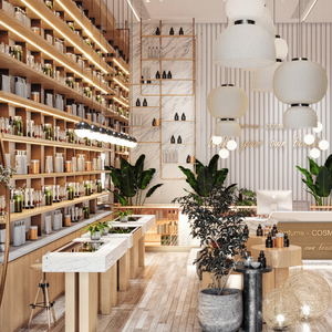 Parfumerie moderne Aménagement d'intérieur Boutique de maquillage sur mesure Vitrine Décoration Parfums Vitrine en verre - Product Image 1