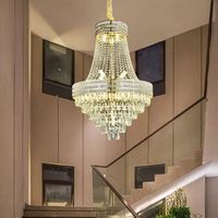 Lustre LED moderne en or 24 carats, luminaire de plafond de luxe avec lampes suspendues pour salon, hauteur réglable, base E26, éclairage domestique