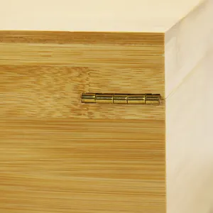 Scatola di imballaggio in legno massello scatola regalo in legno personalizzato scatola rettangolare in legno di bambù con Logo stampato
