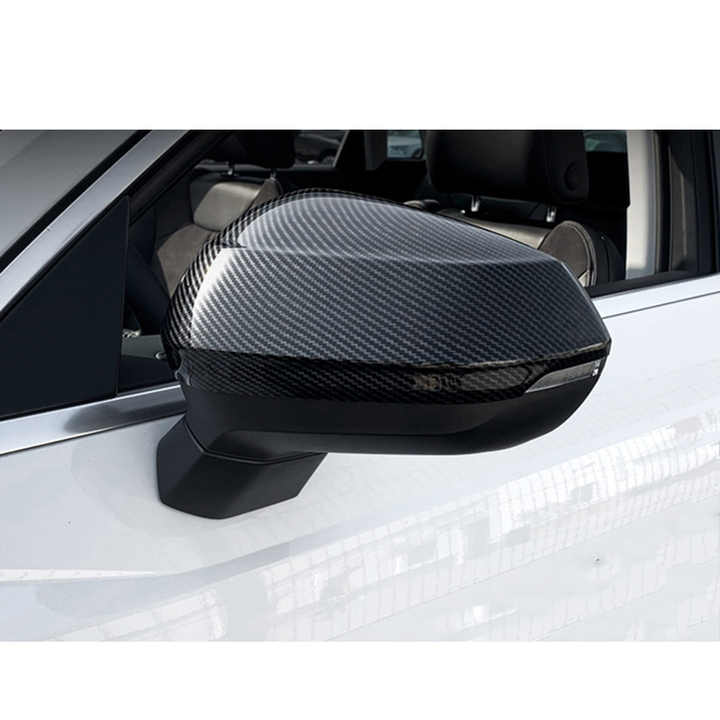 Cappuccio Specchietto Retrovisore Per Audi Q2 2017-2024 / Q3 2019-2024 - 2 Pezzi Nero, ABS, Design In Carbonio Look