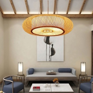 Chinese Rattan Handcraft Home Handmade Luminaria Lamp Shade Pendant Light for Bedroom HM-C-8276 Rattan <b>Hanging</b> Lamp HM-C-8276 HM - Product Image 4