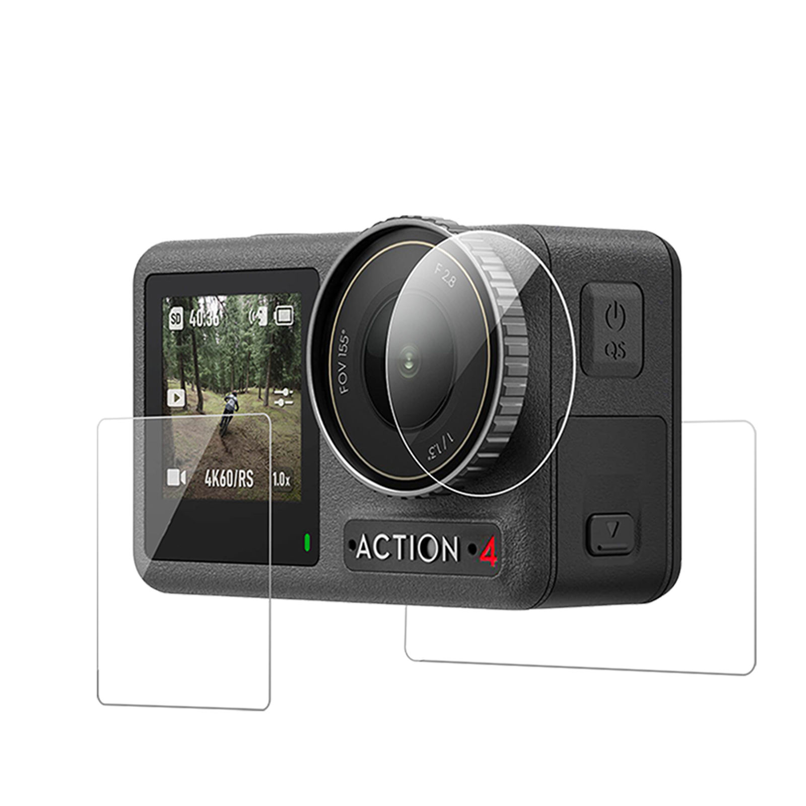 Hongdak DJI Action 4 Accessories Ultra Thin Clear Screen Protector Flim for DJI Osmo Action 4 and 3 Cameras