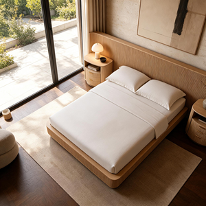 Extended Upholstered Shelter <strong>Bed</strong> With Customizable Headboard Length And Width Solid Wood <strong>Frame</strong> <strong>Storage</strong> For Hotel Villa Suite - Product Image 5