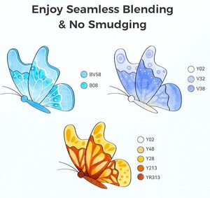 Marcadores de <span class=keywords><strong>alcohol</strong></span> <span class=keywords><strong>Ohuhu</strong></span>: cincel suave 60 Ilustración-pincel de color y cincel suave Marcadores de dibujo de puntas dobles - Product Image 4