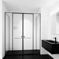 Meilleure vente 2-en-1 cadre en verre trempé transparent enceinte de douche cadre en acier inoxydable pour une utilisation en appartement design moderne 5 ans