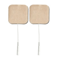 Électrodes carrées réutilisables Konmed KM-805 5x5cm/2*2 pouces pour la rééducation et la physiothérapie à domicile, coussinets TENS pour soulager la douleur