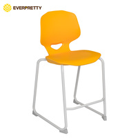 Chaise ergonomique empilable en plastique à dossier haut pour mobilier commercial OEM/ODM, idéale pour salles de classe, bibliothèques et salles de lecture