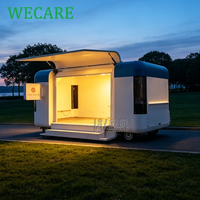WECARE Nouvelle Conception Moderne Remorque de Restauration Mobile Entièrement Équipée pour Café, Bière, Boissons, Bar, Magasin Alimentaire et Grill de Poulet Rôtissoire
