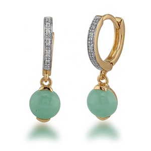 Wholesale <strong>Jade</strong> <strong>Earrings</strong> Hoop for Women Trend <strong>Jade</strong> Hoop <strong>Earrings</strong> 925 Sterling Silver - Product Image 1