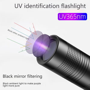 UvBeast Nouvelle lampe torche UV V3 365nm Mini lumière noire UV haute puissance 5 LED UV, batterie rechargeable au lithium-ion, corps en aluminium - Product Image 2