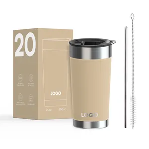 New Style 16oz 20oz Travel Tumbler Vacuum Insulated Double Walled Stainless Steel Coffee Mug With Bottle Opener