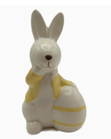 Ensemble Lapin Mignon de Pâques, Décoration de Table Style Ferme en Résine Faite à la Main et Peinte à la Main, Motif Animalier pour Fêtes à Domicile et Fêtes de Fin d'Année