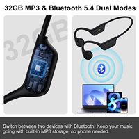 Casque de natation à conduction osseuse X7 PRO, sans fil, étanche IPX8, écouteurs ouverts, écouteurs avec lecteur MP3 32G, sous-marin