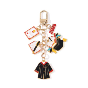 Porte-clés en émail créatif 2026, thème diplôme universitaire, toge et toque, motif dessin animé, breloques adorables pour sac à dos, cadeau idéal pour amis - Product Image 4