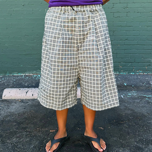 High Quality Custom Design Unisex Polyester 3/4shorts Baggy <b>Shorts</b> <b>Plaid</b> Printed Casual Summer Casual Wear Sweat Capris <b>Shorts</b> - Product Image 3