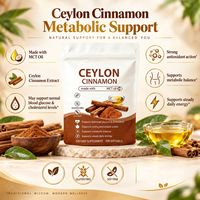 Gélules de Cannelle de Ceylan 300 unités avec Huile MCT – Compléments Alimentaires à Base de Plantes pour le Soutien de l'Équilibre Métabolique