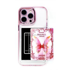 เคสใส่บัตรแบบกระเป๋าสตางค์สำหรับ iPhone 14 13 MINI 13 PRO MAX ผู้ถือบัตร TPU PC IPhone12 PRO MAX - Product Image 3