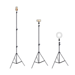 Soporte de Piso para Transmisión en Vivo, 2.1 Metros, Esmerilado, 8809, Trípode para Lámpara, Estilo Red, Capacidad de Carga de 3 kg, Longitud Plegable de 700 mm - Product Image 1