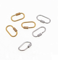 Mousquetons ovales à vis en acier inoxydable, fermoirs rapides, connecteurs pour la fabrication de bijoux (colliers, bracelets), apprêts de boucles
