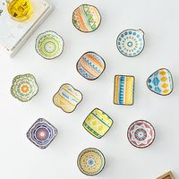 Keramische Dompelschotel Creatief Beschilderde Keuken Snackborden Huishoudelijke Saus Borden Dompelplaten