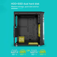 Diskon besar 2024 ATX Menara Gaming kaca Tempered PC RGB Casing Desktop dengan kipas pendingin harga grosir Casing Gamer