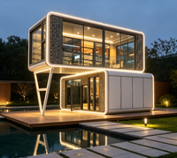 Capsule modulaire en acier Apple Home pour maison, jardin, hôpital ou immeuble de bureaux, pour appartement, hôtel ou villa