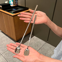 Cuillère à cocktail longue en acier inoxydable, cuillère à mélanger torsadée, accessoire de bar, agitateur pour mélanger les boissons, outil de barman