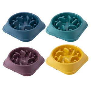 ชามอาหารสัตว์เลี้ยงแบบป้องกันการสำลัก Petal Anti-Choking Slow Food Bowl  วัสดุพลาสติกกันลื่นและกันตก ใช้งานได้จริงสำหรับอาหารประจำวันของสัตว์เลี้ยง - Product Image 1