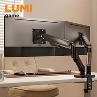 Bras de moniteur double à ressort mécanique super économique LDT97-C024E 17-32 pouces 9 kg, support de montage pour ordinateur VESA, support de moniteur unique