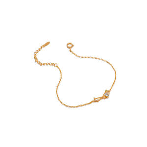 Emotional Pulseras Mujeres Factory 14k Gold real Gemstone Series Aquamarine <b>Peridot</b> Sprout Infinity <b>Bracelet</b> - Product Image 5