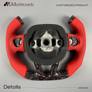 Volante Deportivo Personalizado de Fibra de Carbono Forjado Rojo Estilo F1 para Dodge Charger Challenger Hellcat SRT R/T GT SXT 2013-2023 - Product Image 5