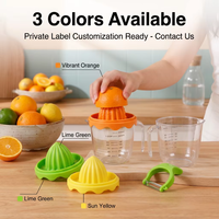 Presse-agrumes manuel en gros avec tasse doseuse, presse-citron et presse-orange en PP pour restaurant et hôtel, 3 couleurs