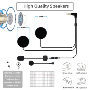 Tai Nghe Mũ Bảo Hiểm R6s, Bộ Đàm Xe Máy, Tai Nghe Điện Thoại Nội Bộ <span class=keywords><strong>Bluetooth</strong></span> 6 Người Lái Có Hệ Thống Liên Lạc Mũ Bảo Hiểm 1200 Mét - Product Image 5
