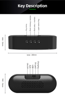 Haut-parleur Bluetooth sans fil avec radio FM, carte TF, design cool de hibou, personnalisé, étanche, DJ, basses, disco, LED flash, pour fête