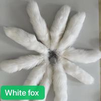 Porte-clés en queue de renard naturelle, moelleuse et tendance, fourrure de renard véritable, vente en gros, directement de l'usine