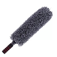 Kit de nettoyage de lavage de voiture en microfibre longue poignée rétractable dépoussiéreur cire vadrouille plumeau avec brosse rétractable
