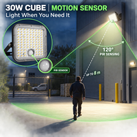 Projecteur solaire LED étanche IP65, garantie 3 ans, télécommande, lumière de sécurité extérieure pour la maison, le jardin et le paysage, détecteur de mouvement