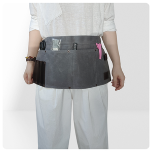 Tablier de travail en cire rétro personnalisé pour coiffeur esthéticienne outil taille coton toile cuir PVC PE nourriture peinture barbier broderie - Product Image 3