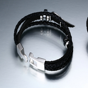 Gioielli di moda in acciaio inox chiusura magnetica angelo bracciale ad ala per gli uomini - Product Image 5