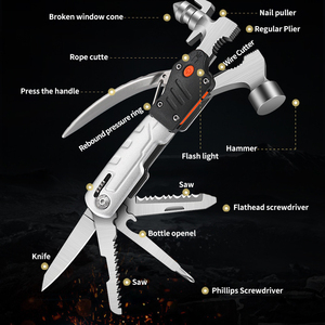 Chất lượng cao 15 trong 1 Thép không gỉ công cụ đa chức năng kìm cắm trại Survival Multitool búa cho cắm trại với túi nylon - Product Image 2