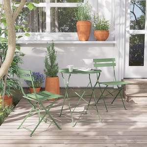 Tuin Opvouwbare Draagbare Stalen Tuinstoelen En Tafels Buiten Patio Bank Bistro Tuinmeubilair Eetset - Product Image 2