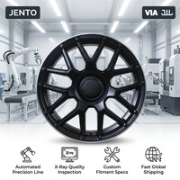 Jantes en alliage JENTO 18 pouces 8J 9J décalées 5x112 ET42 ET45 CB66.6 noires usinées pour Mercedes Audi A4 A6 VW Passat JWL VIA
