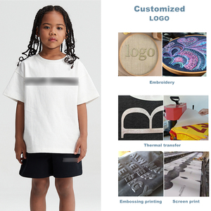 Abbigliamento personalizzato per bambini con Logo a maniche corte pantaloncini da T-shirt 2 pezzi per bambini vestiti sportivi semplici vestiti Casual per adolescenti 4-12T - Product Image 3